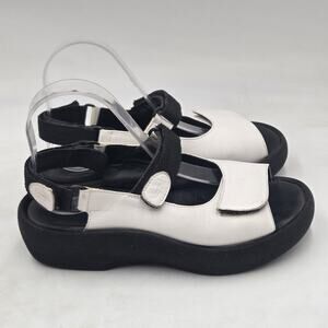 Wolky Jewel Slingback Sandals White Leather 3204 Comfort Walking Women's 38 7.5